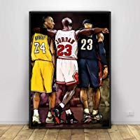 Kobe Bryant Michael Jordan Lebron James Poster Baloncesto Arte Cartel Lienzo Prints Inicio decoraci&oacute;n de Pared Pintura