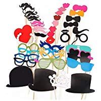 SEEM&reg; Accesorios para Photocalls Photocall Party Set Photocalls Papel de Cartulina con Palillo Decorativo Para Fiesta Boda Cumpleanos (44 Piezas)