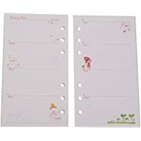 Papel de Planificaciones Papel de Hojas Sueltas de 6 Agujeros para Plan Mensual Semanal Drario A6 / A5(A5 Daily Plan)