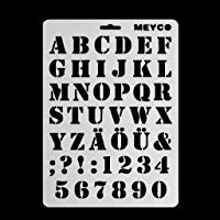 Plantillas de dibujo de letras del alfabeto Runrain para pintar en la pared, &aacute;lbum de &aacute;lbumes de recortes