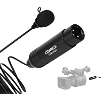 COMICA Lavalier-Micrófono-Solapa-XLR-Videocámara con Cable de Audio 4.5m-14.8ft- Compatible para Cámaras Videocámaras…